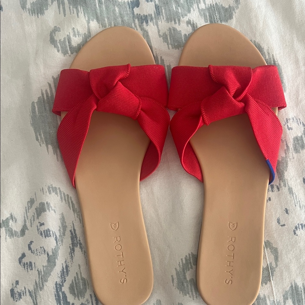 Rothy's Red Women's Slide Sandals size 10
